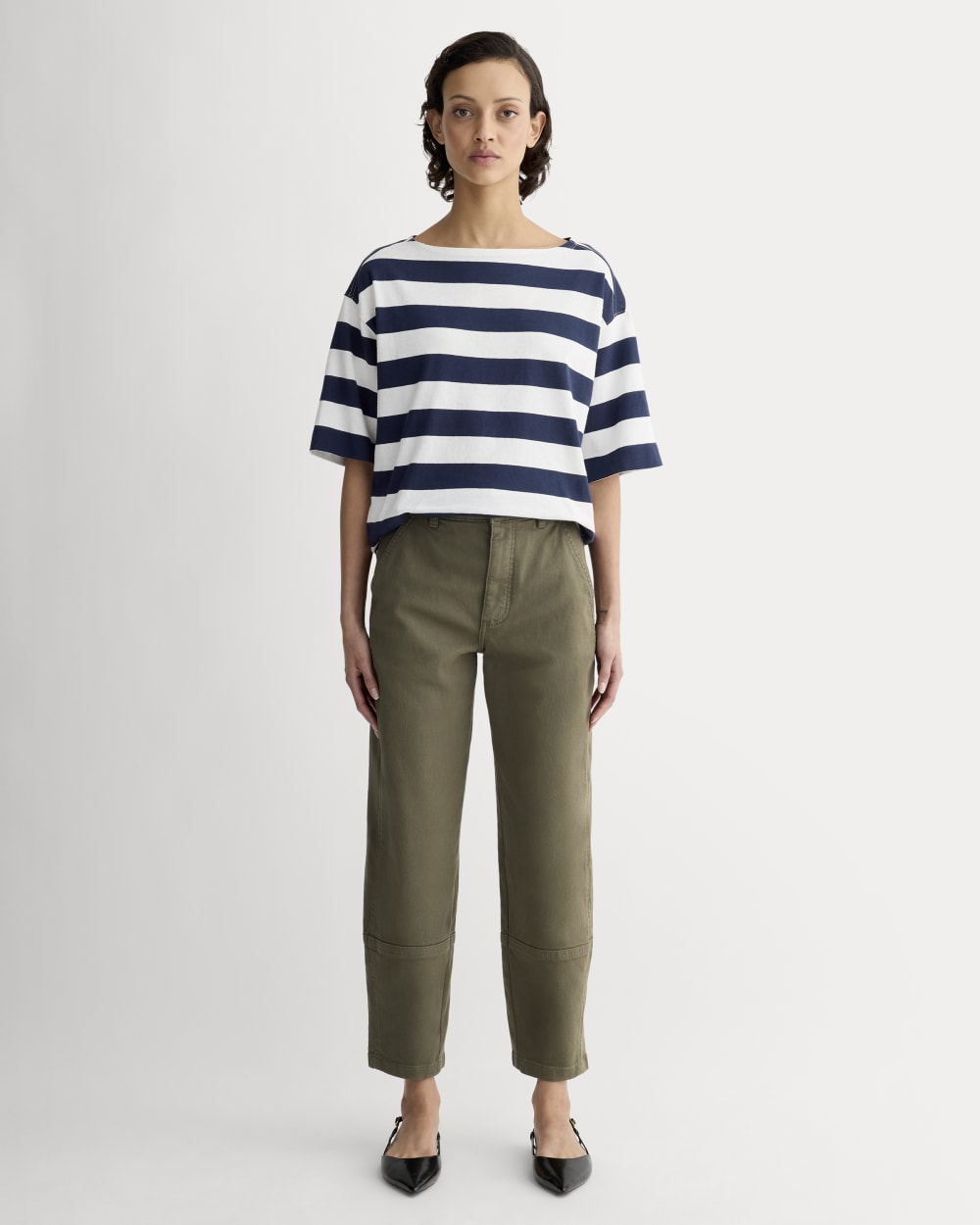 The Utility Barrel Pant in Kalamata — front view