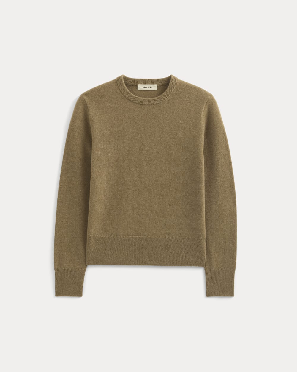 Cashmere Slim Crew Sweater in Toast — alternate view