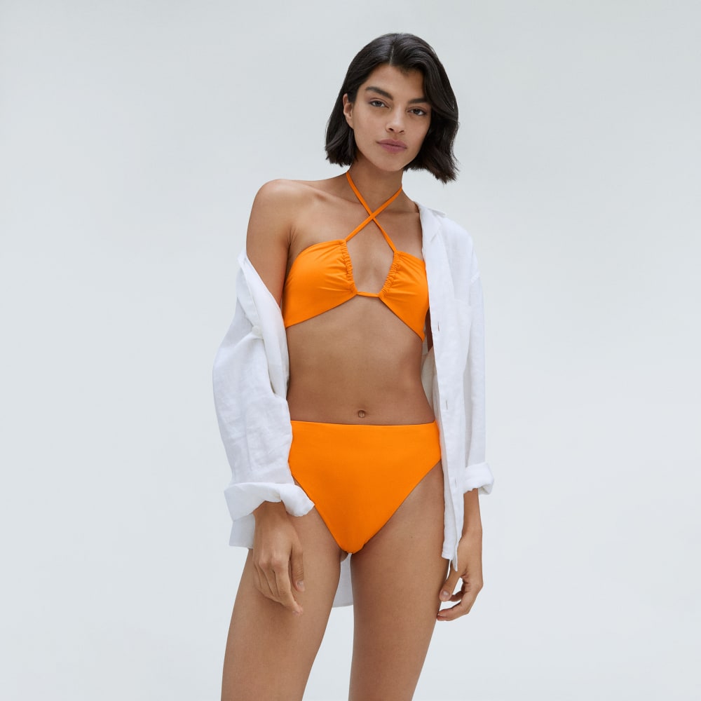 The String Bandeau Top in Turmeric — detail view