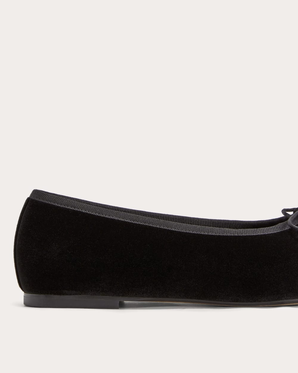 The Day Ballet Flat in Black Velvet — detail view