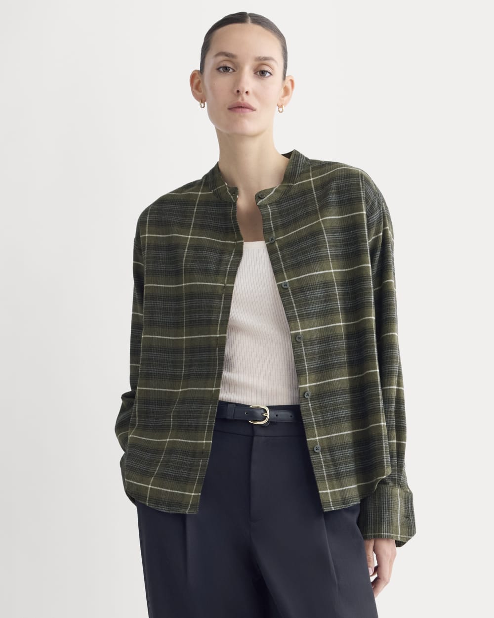 Flannel Shirt in Heather Beech — front view