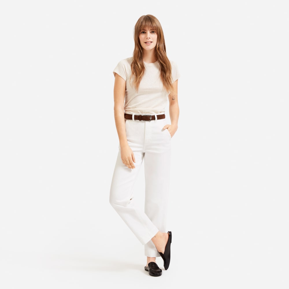 The Straight-Leg Pant in Bone — alternate view