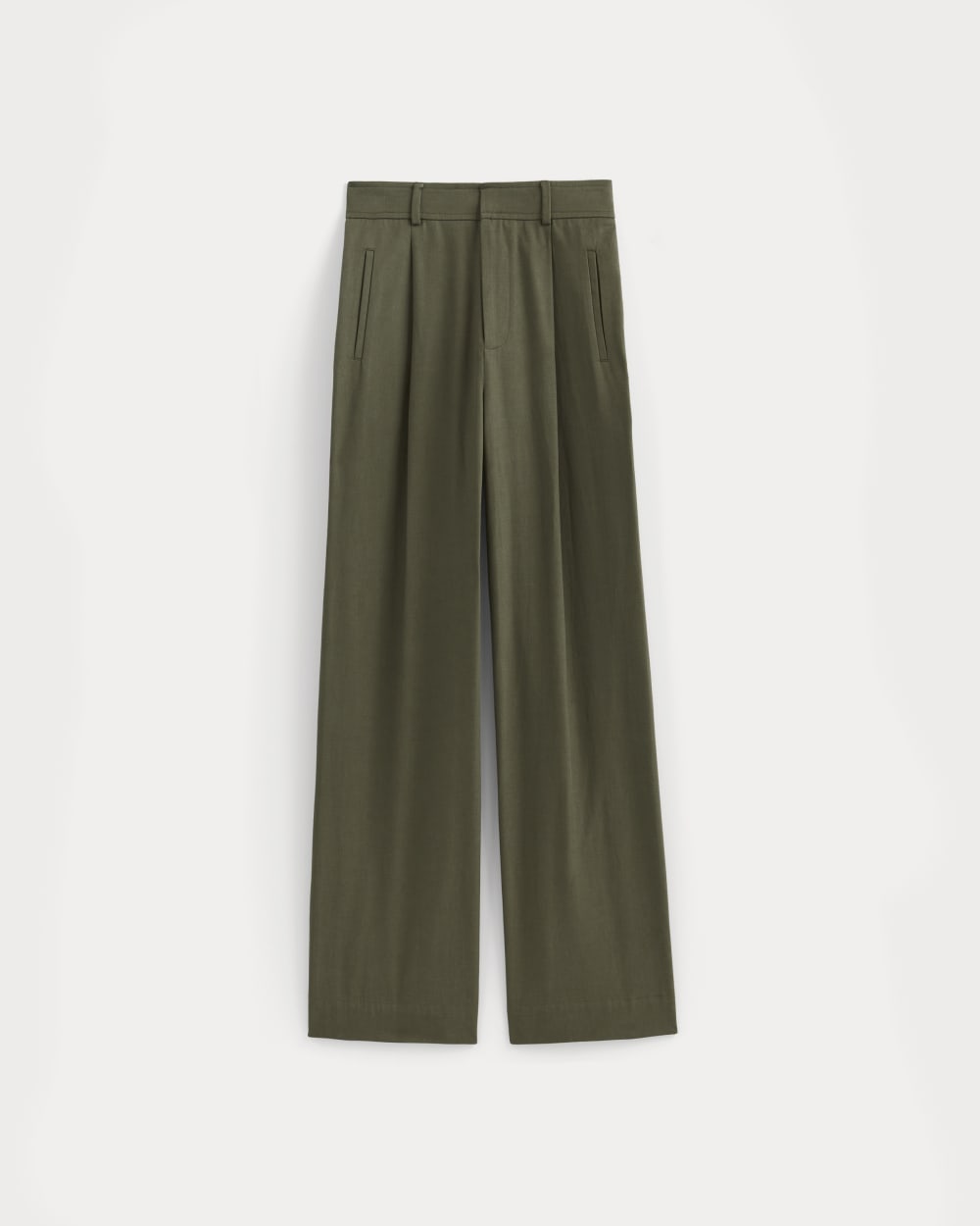 The Draper Pleated Pant in Buttersmooth in Kalamata — alternate view