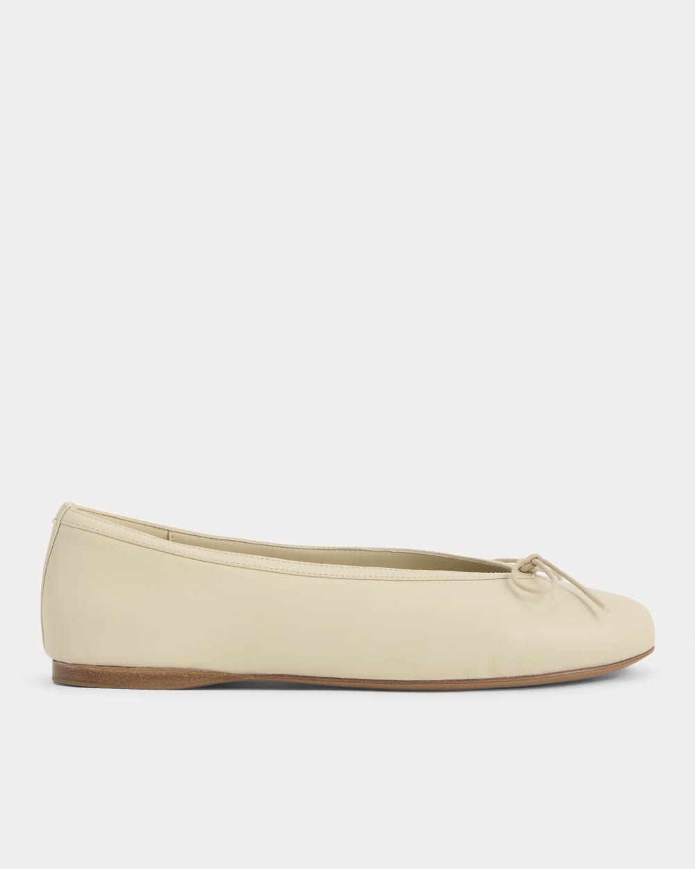 Made in Italy Ballet Flat in Crema — front view