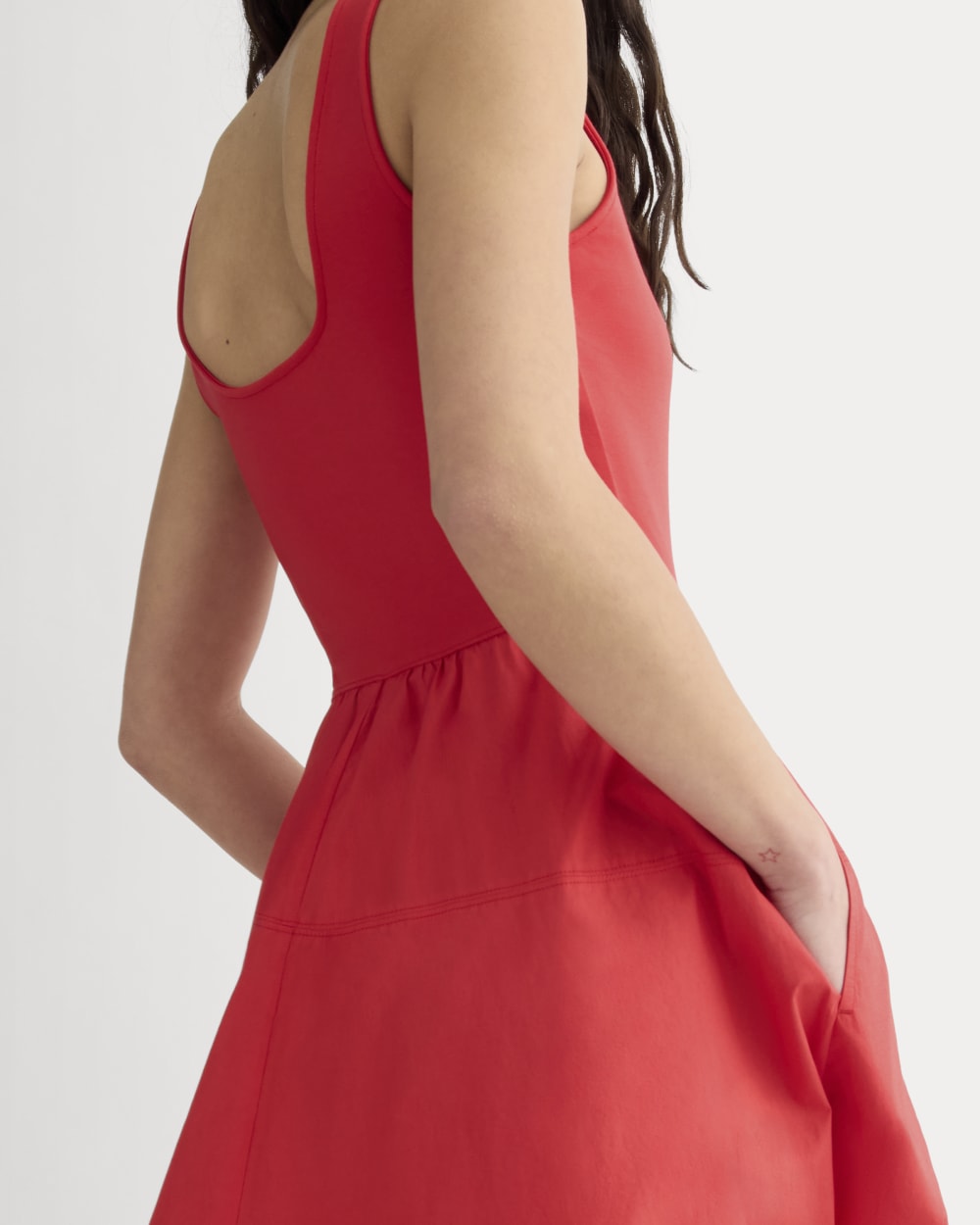 The Form Riviera Dress in Classic Red — detail view