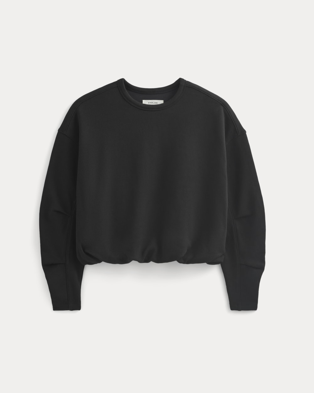 Lightweight Terry Bubble Sweatshirt in Black — alternate view
