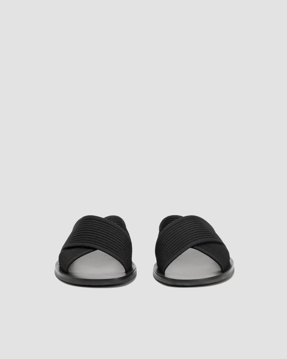 The Day Crossover Sandal in Black — detail view