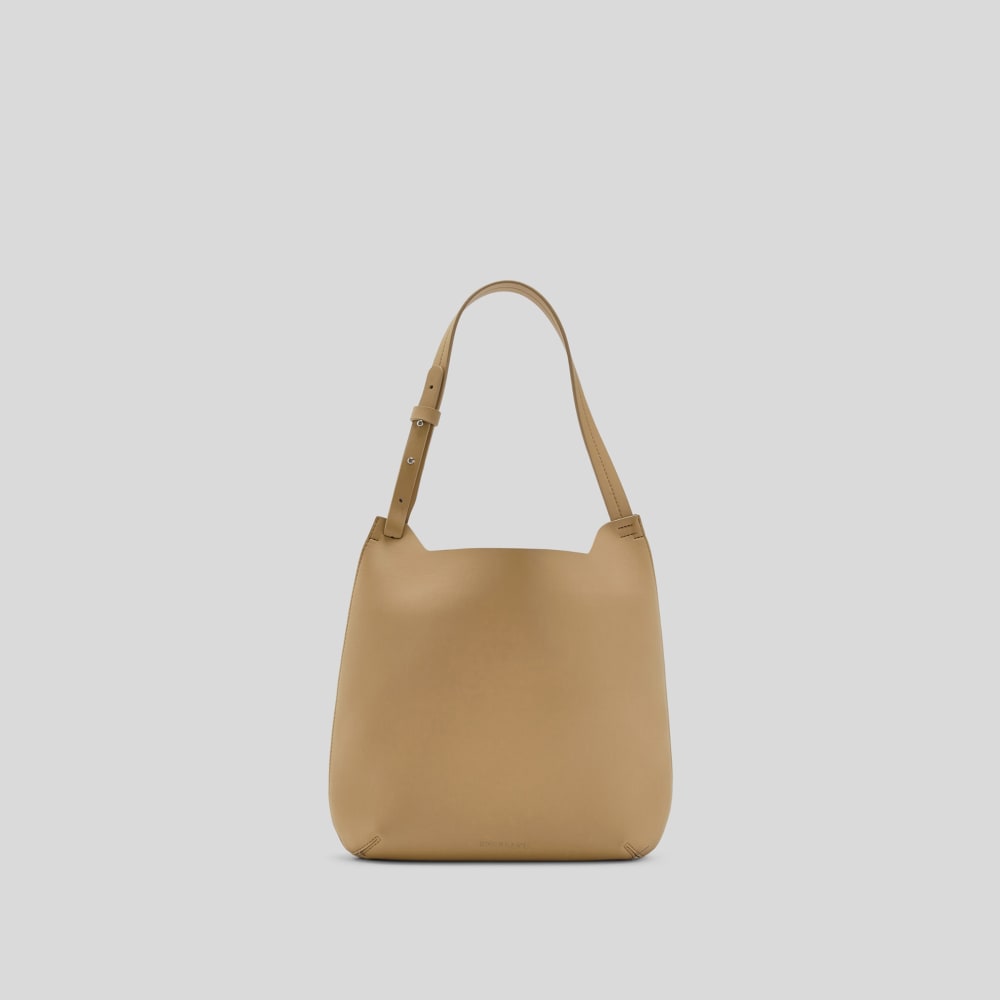 The Cactus Leather Hobo in Cashew — front view