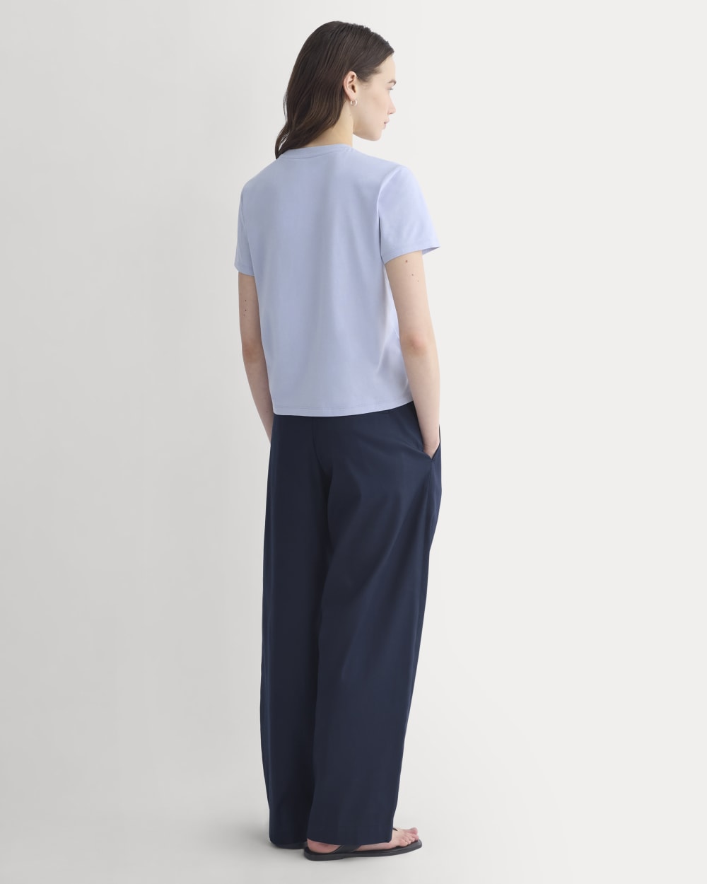 The Box-Cut Tee in Essential Cotton in Aleutian — detail view