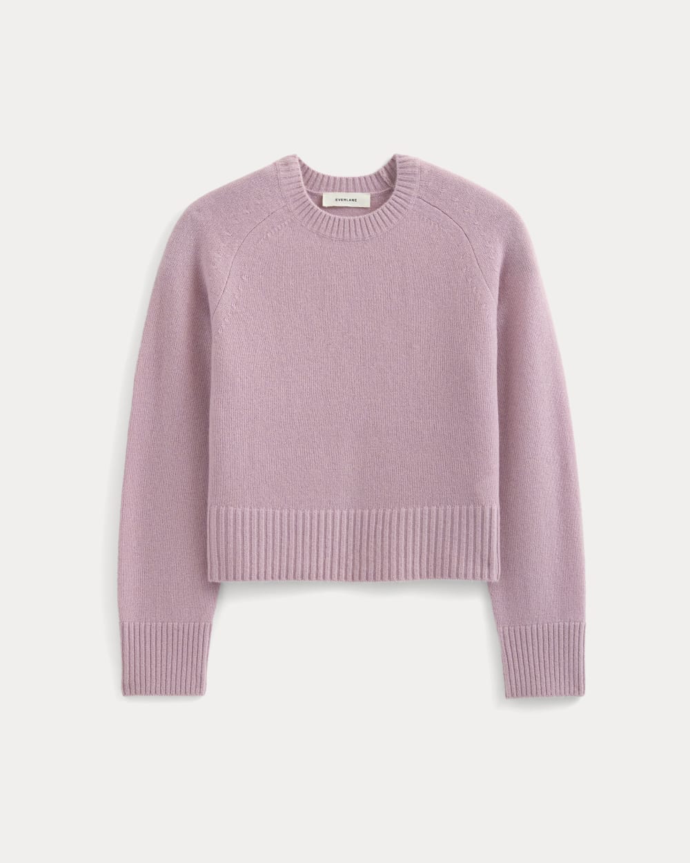 The Boxy Crew in Cashmere in Lilac Crush — alternate view