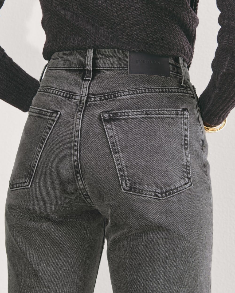 The Way-High® Hourglass Jean in Washed Black — detail view