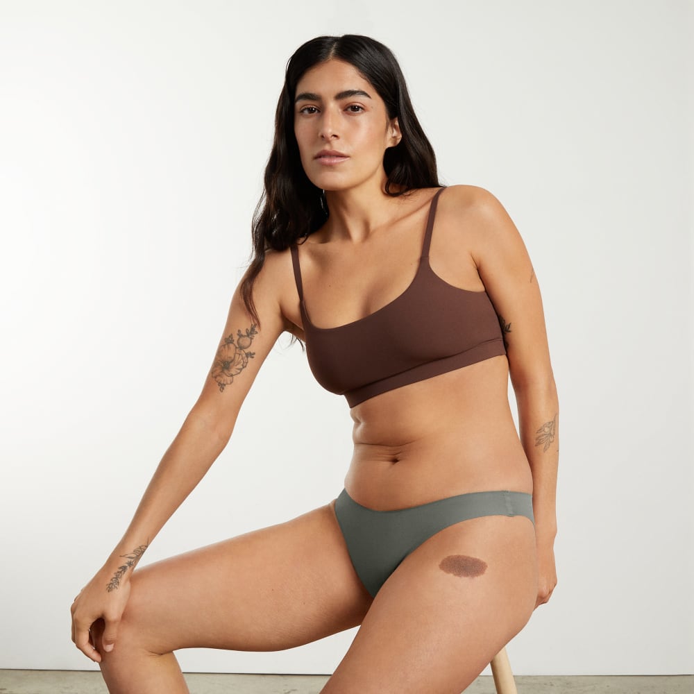 The Invisible Bikini in Pewter Green — detail view
