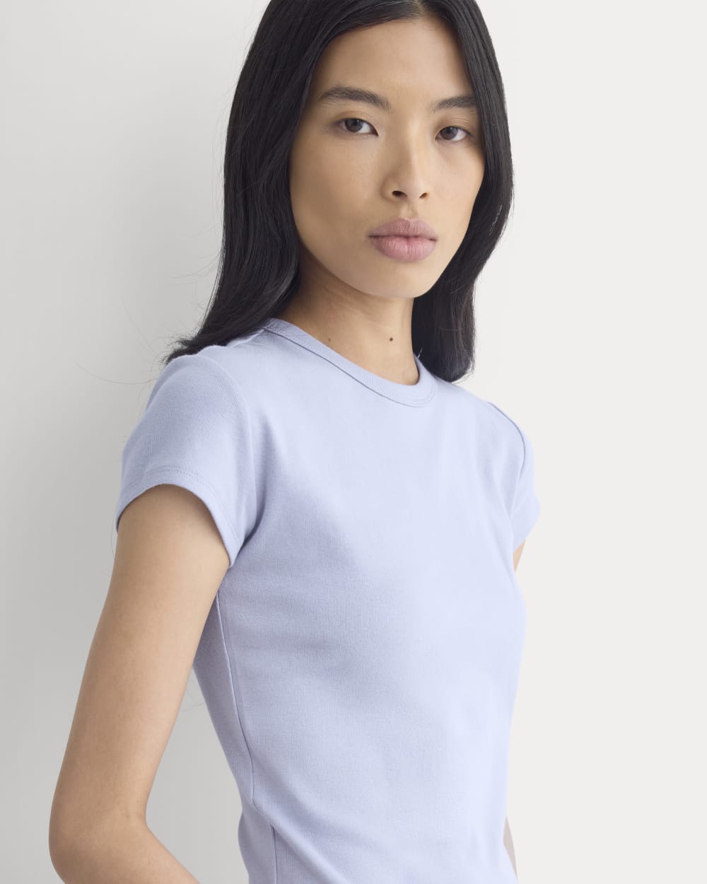 RetroSoft Cotton Crew in Aleutian — detail view