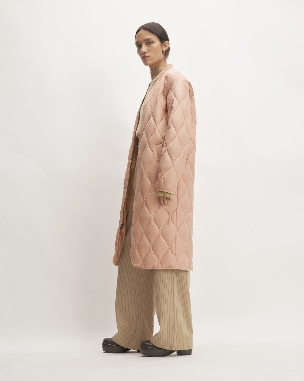 The ReNew Long Liner in Blush Pink — detail view