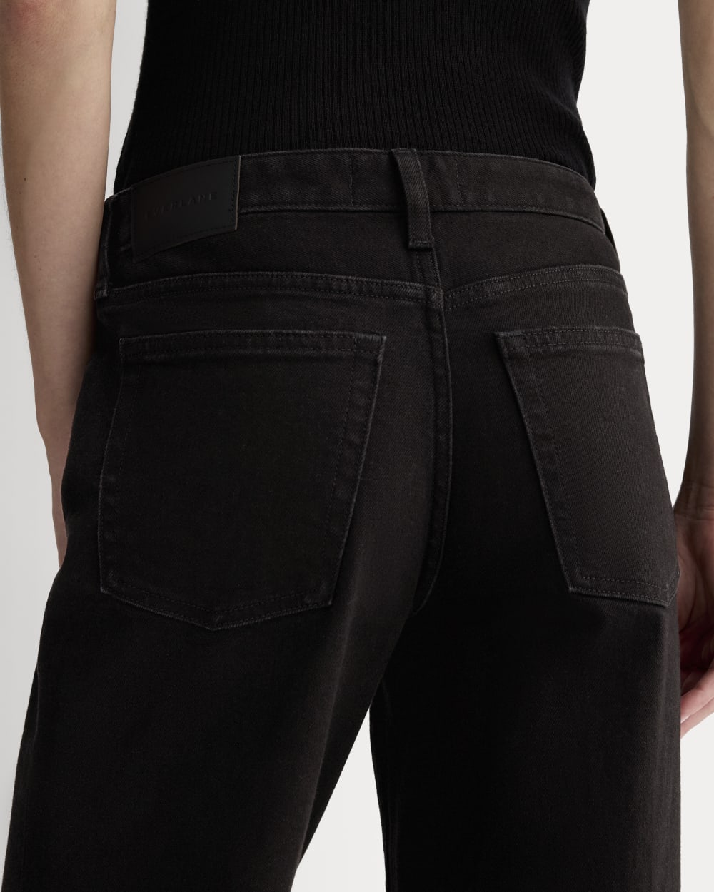 The Mid-Way Jean in Washed Black — detail view