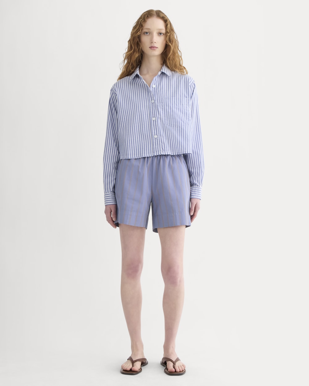 The Easy Short in Velvet Morning / Mocha — front view