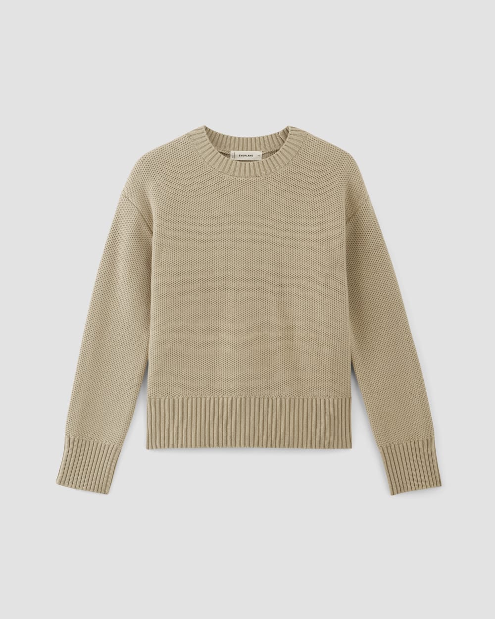 The Cotton Honeycomb Square Crew in Trench Coat Khaki — alternate view