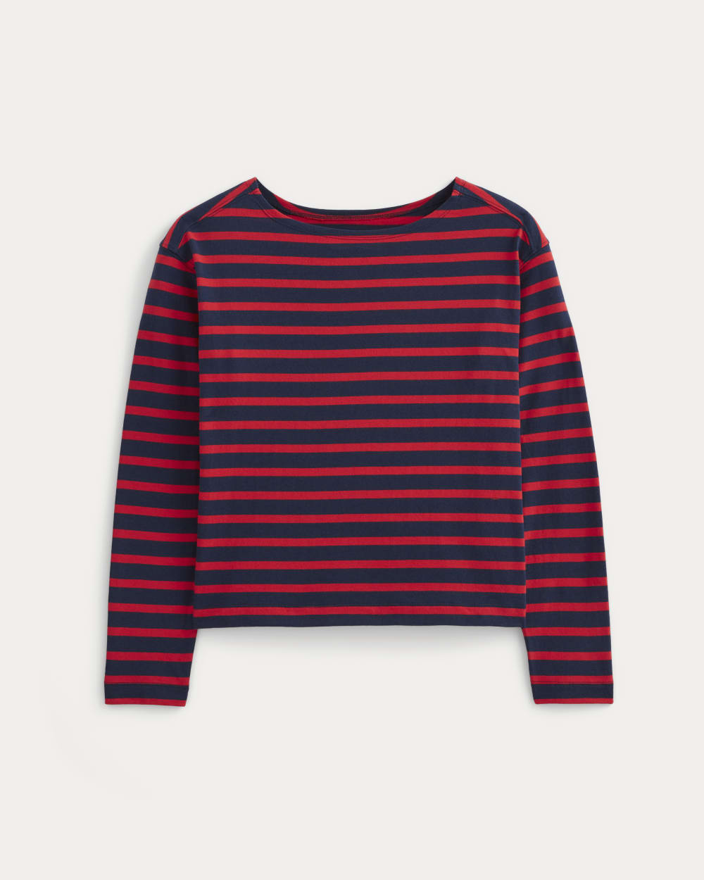 The Mariner Tee in Navy / Classic Red — alternate view