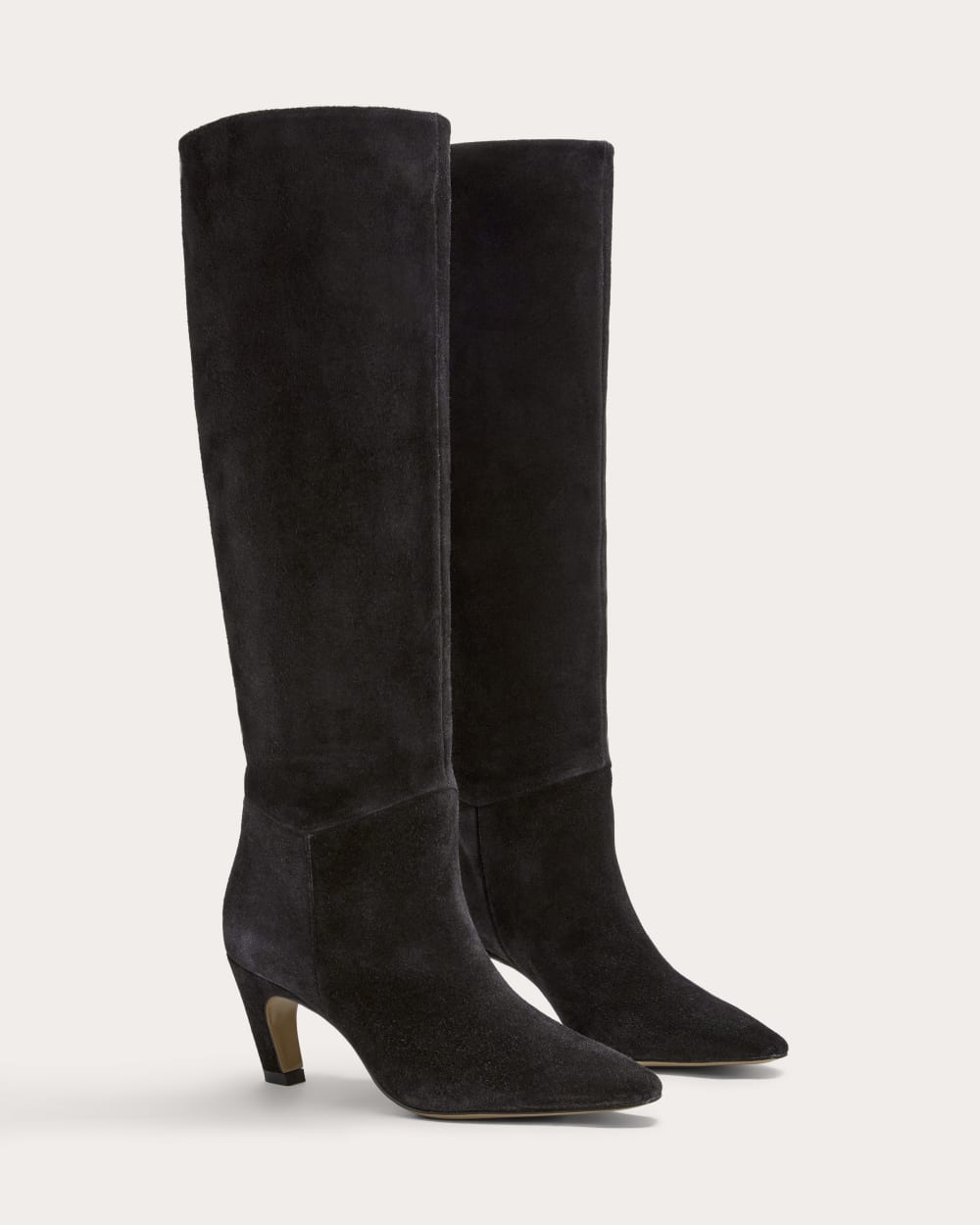 The Banana Boot in Black Suede — alternate view