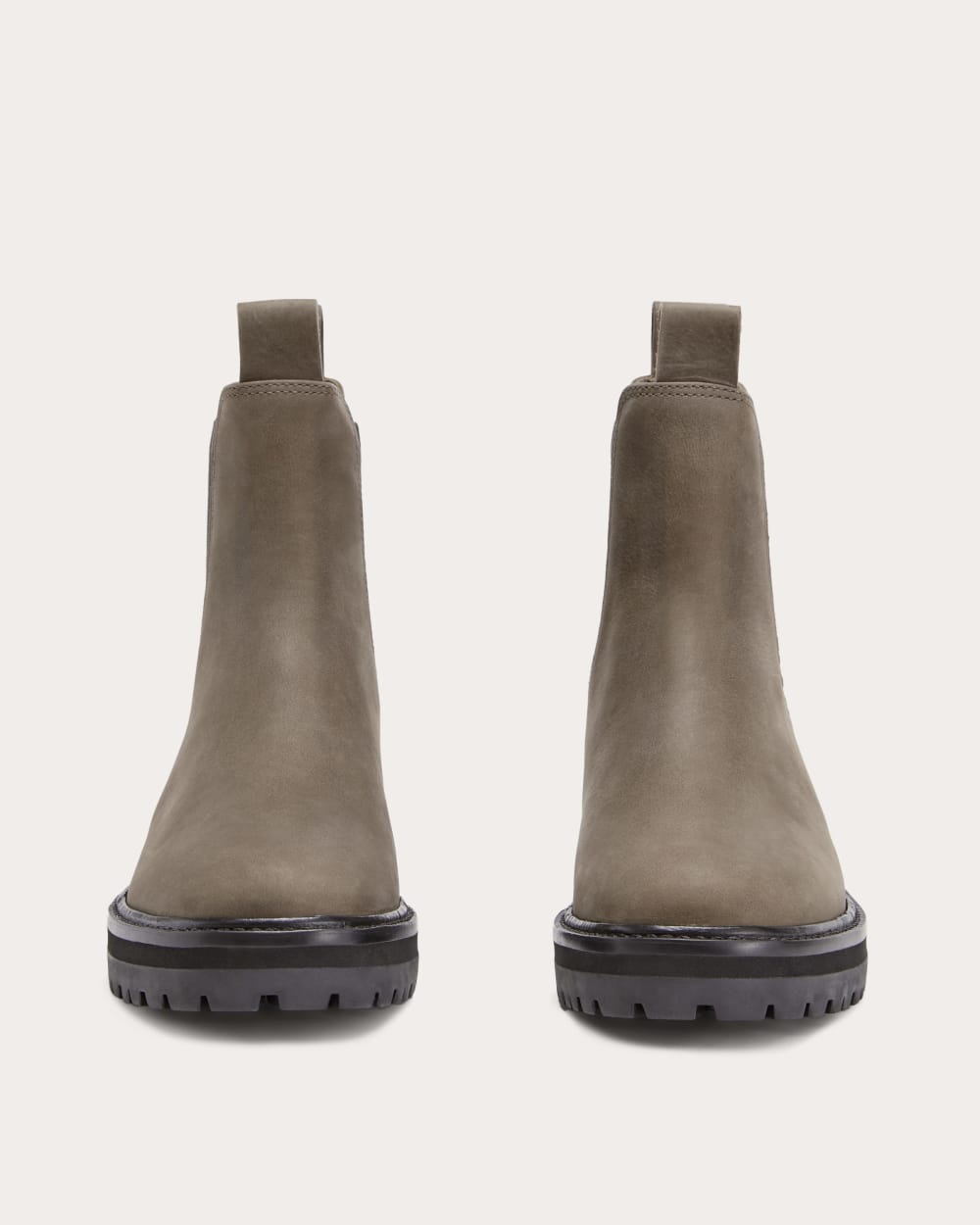 The Lug Chelsea Boot in Vintage Fossil Brown — detail view