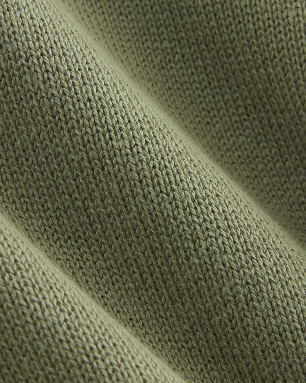 The Boxy Sweater in Everyday Cotton in Sagebrush — detail view