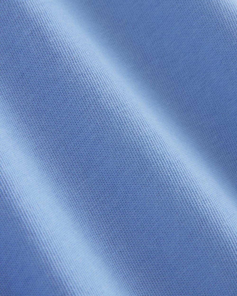 The Organic Cotton Weekend Tee Dress in Blue Opal — detail view