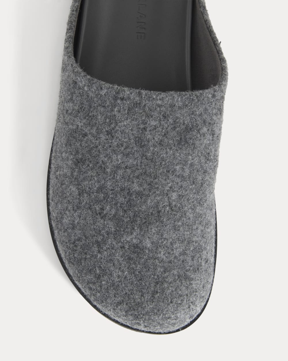 Wool Clog in Charcoal — detail view