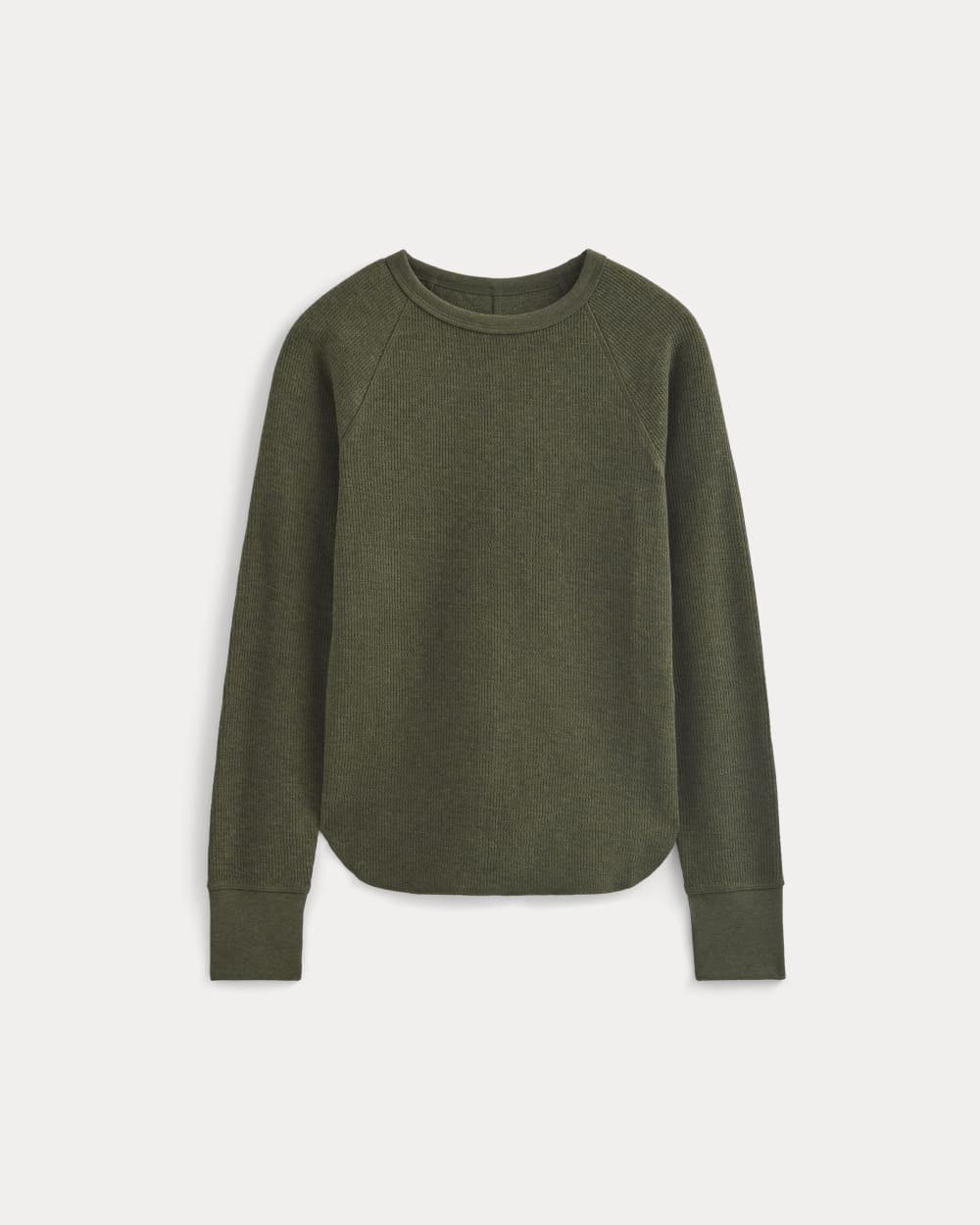 Slim-Fit Crew in Cozy Waffle in Heather Beech — alternate view