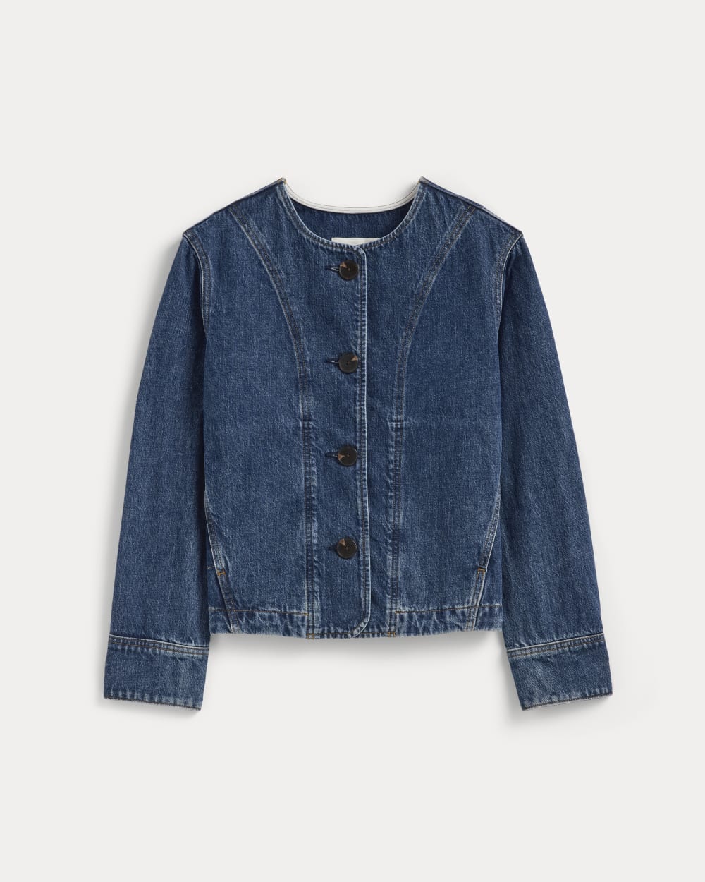 The Denim Barrel Jacket in Deep Atlantic — alternate view