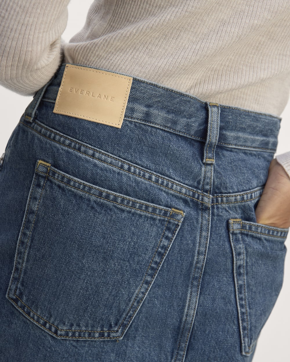 The Mid-Way Skirt in Deep Atlantic — detail view