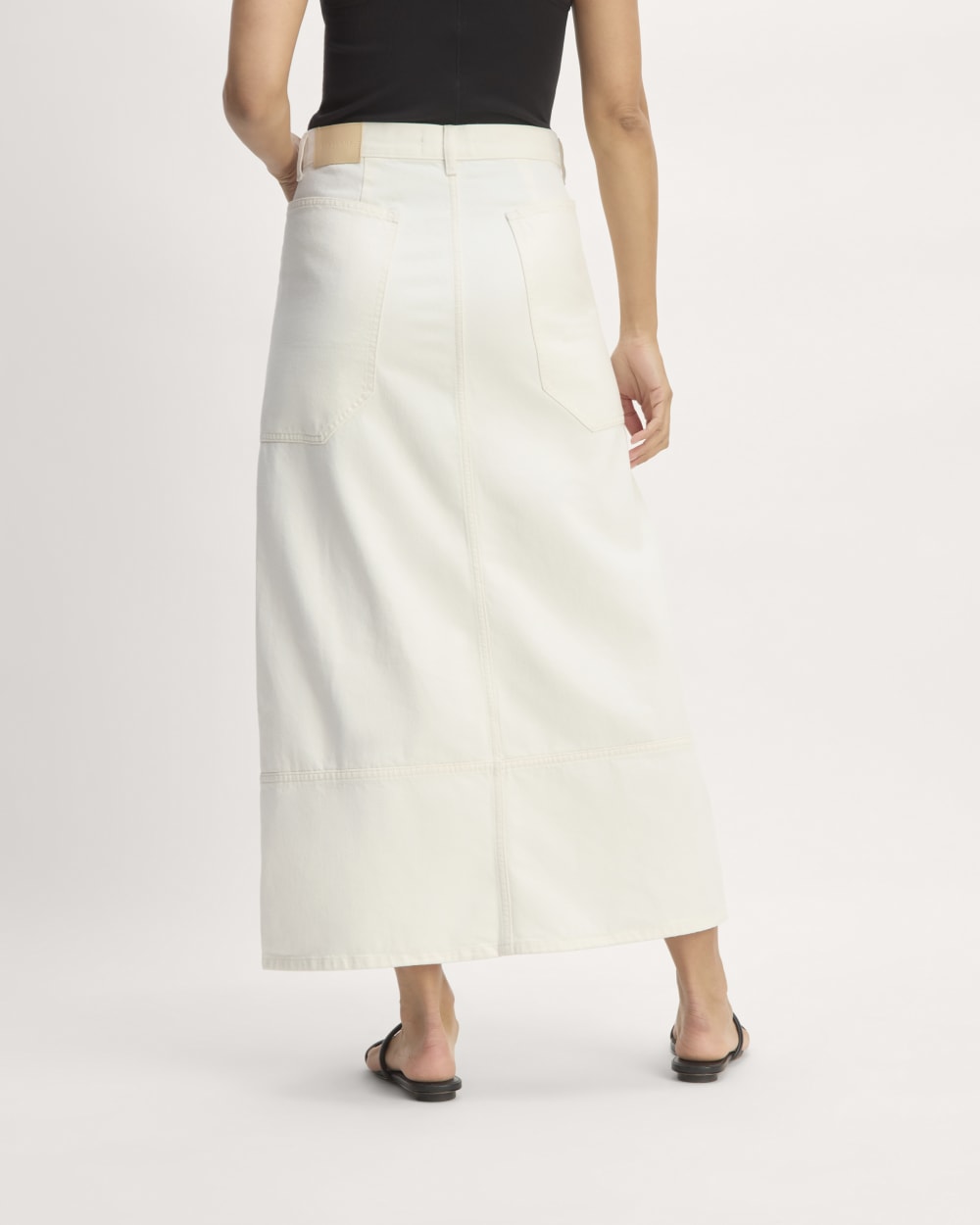 The Gardener Skirt in Bone — detail view