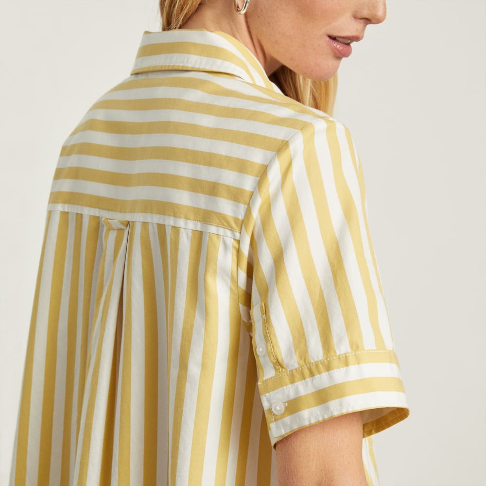 The Daytripper Dress in Cream Gold / Canvas — detail view