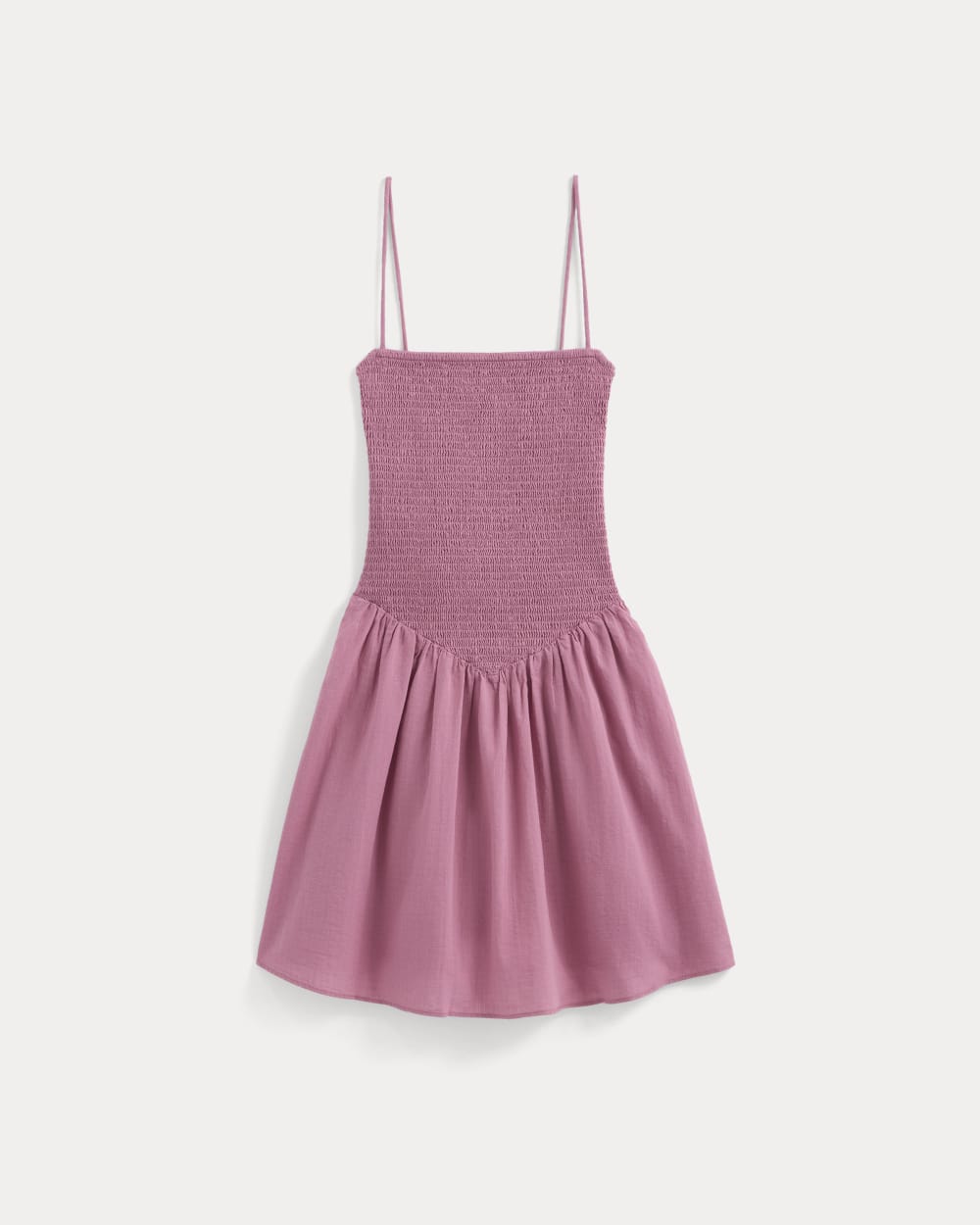 Gauze Smocked Mini Dress in Heather Rose — alternate view