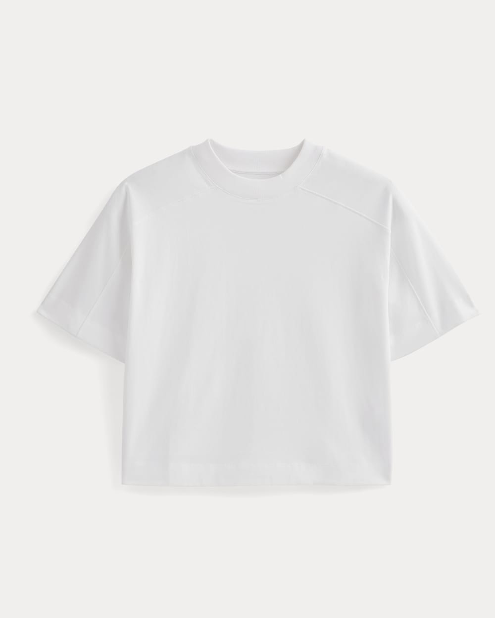 Oversized Seamed Tee in White — alternate view