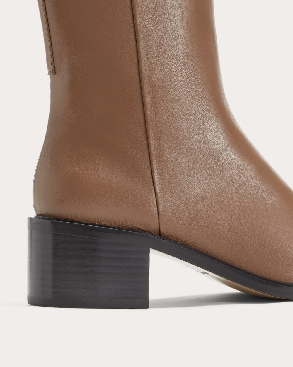 The City Boot in Saddle Brown — detail view