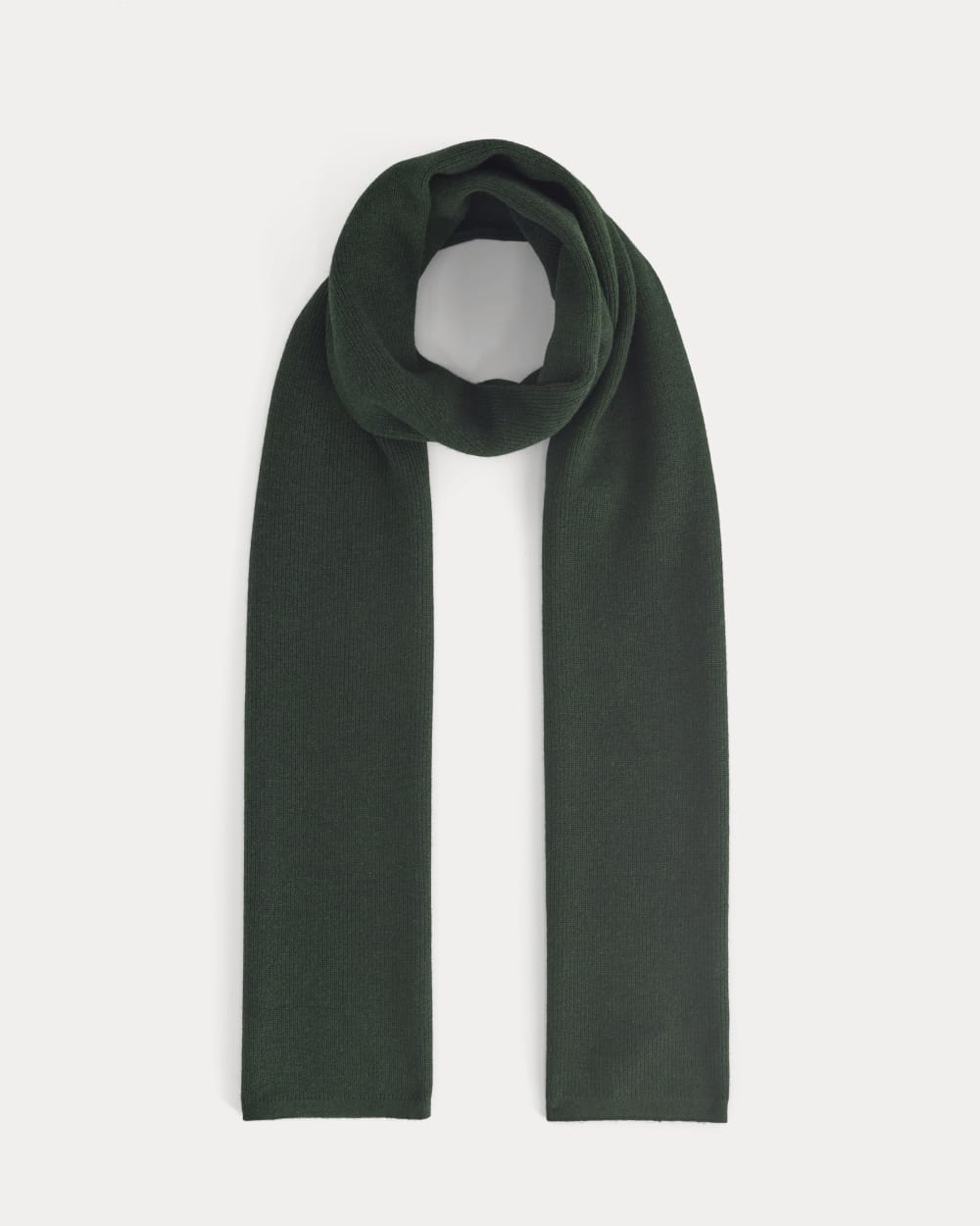 The Cabin Scarf in Heathered Dark Sea — front view