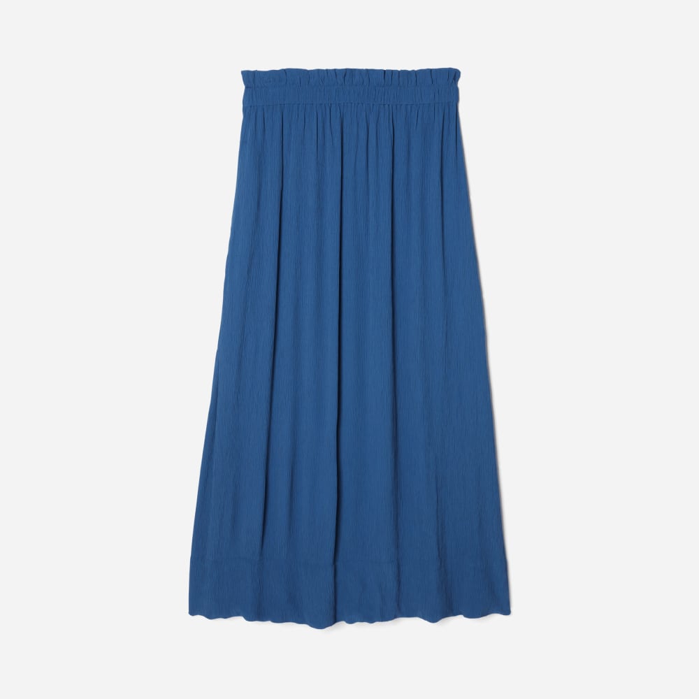 The Naia™ Ripple Skirt in Deep Blue — front view