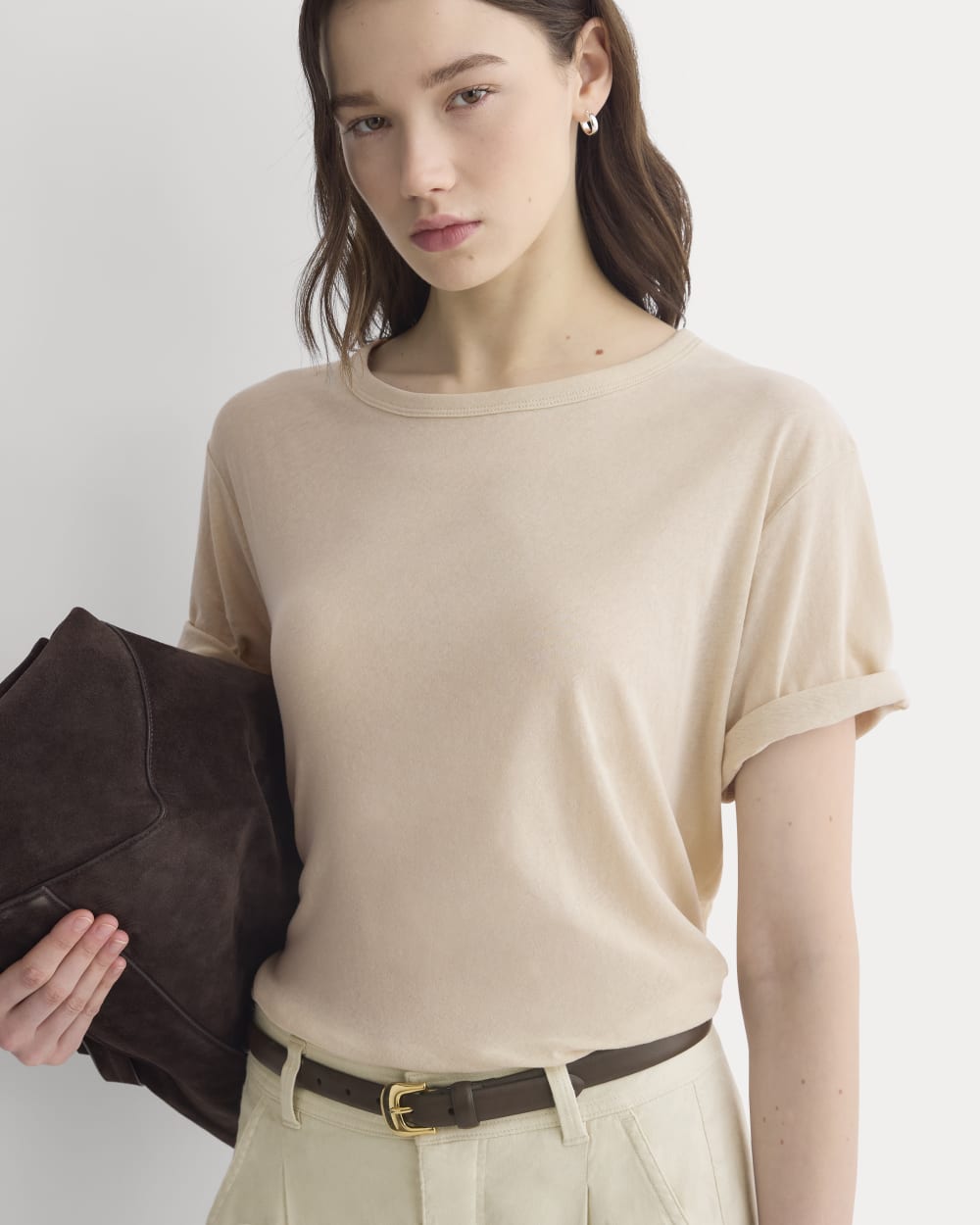 The Air Tee in Peyote — detail view
