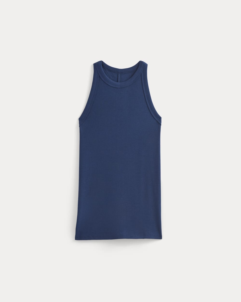 Luxe Rib Racerback Tank in Estate Blue — alternate view