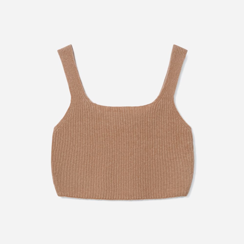 The Cozy-Stretch Tank in Camel — alternate view