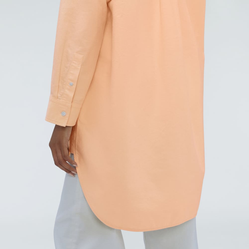 The Way Long Oxford Shirt in Apricot — detail view