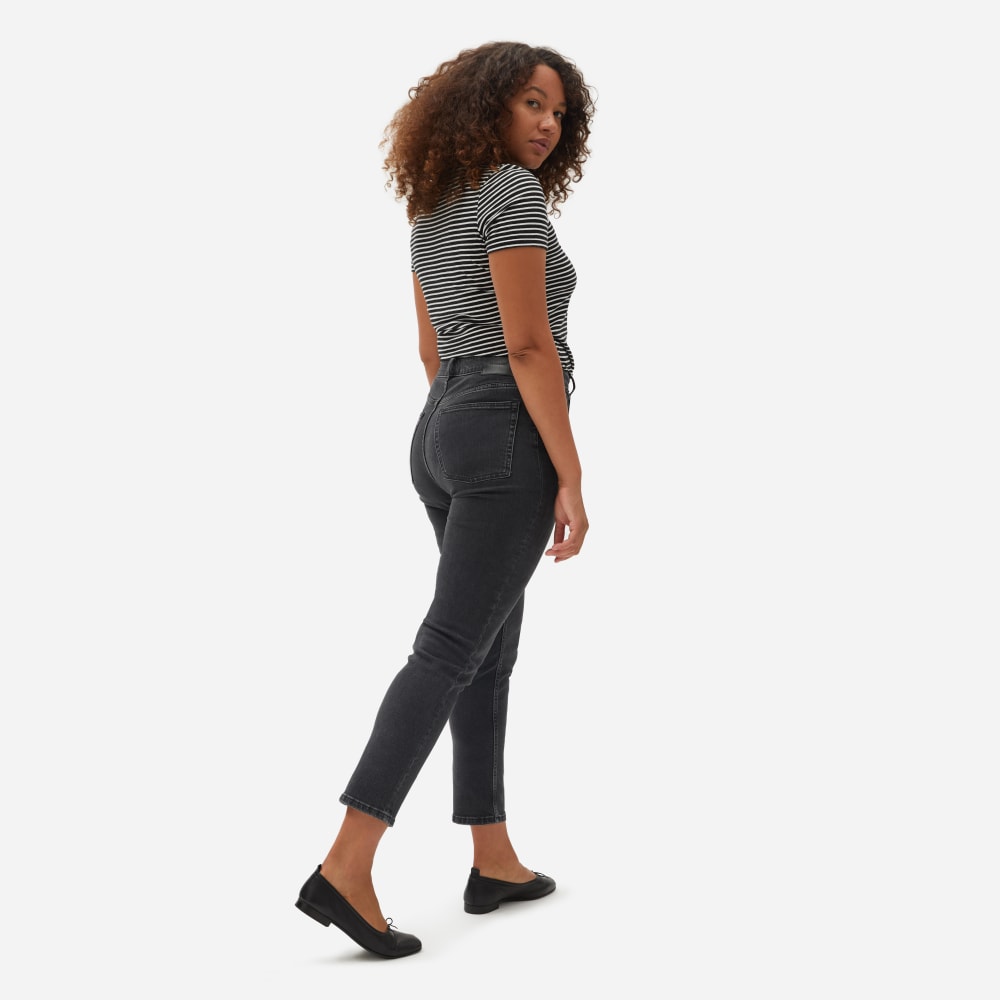 The Curvy Cheeky® Straight Jean in Washed Black — alternate view