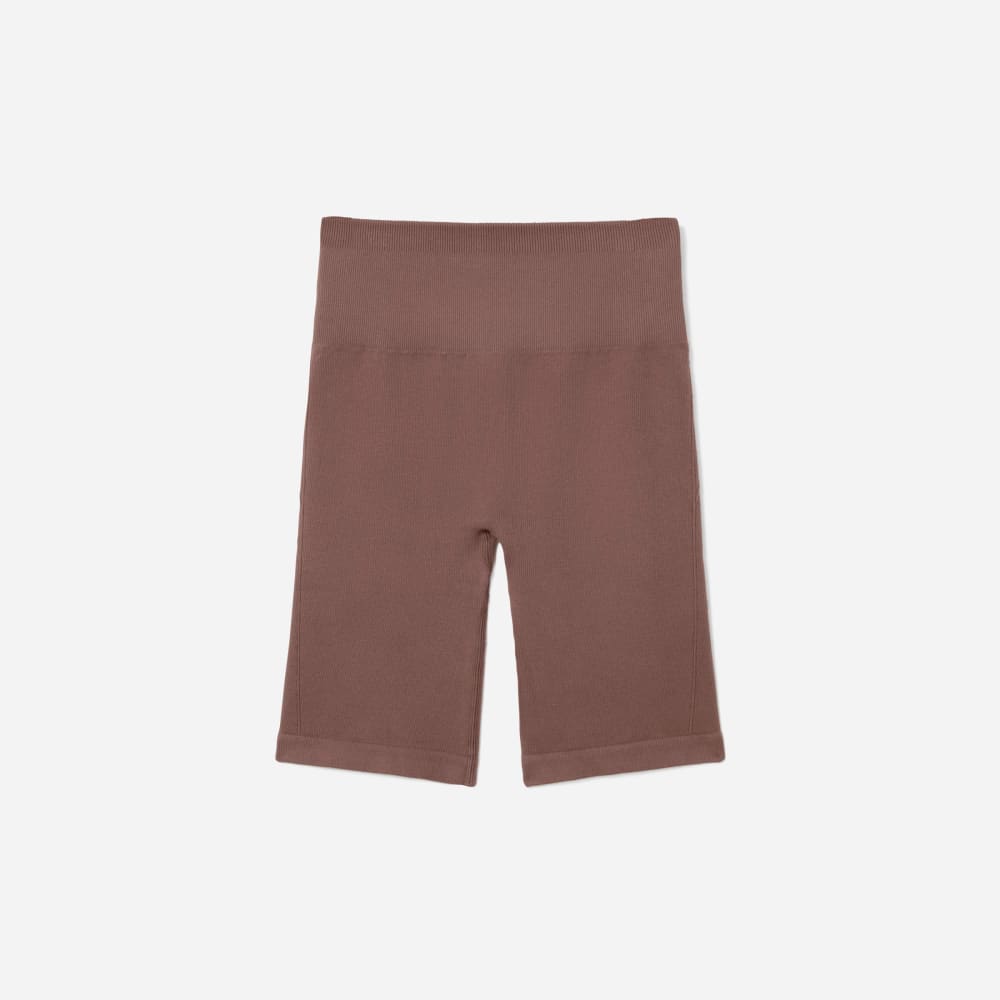 The Seamless Bike Short in Acorn — front view