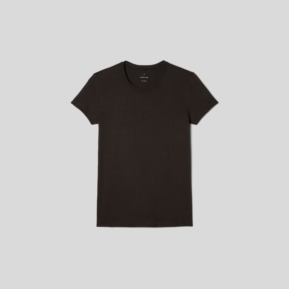 The Relaxed Hemp Tee in Black — alternate view