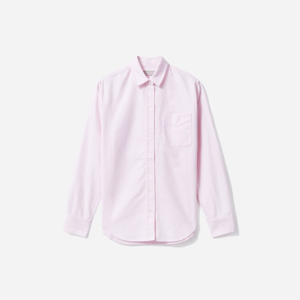 The Must-Have Oxford Shirt in Pale Pink — detail view