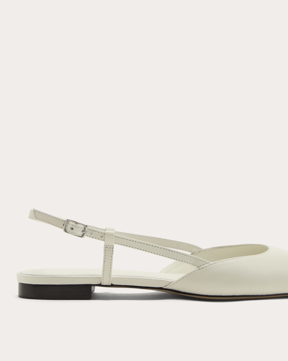The Studio Slingback Flat in Canvas — detail view