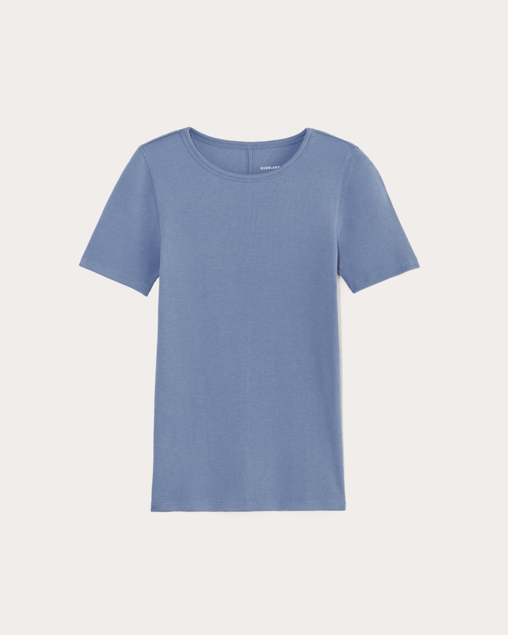 The Luxe Rib Crew in Bluebell — alternate view