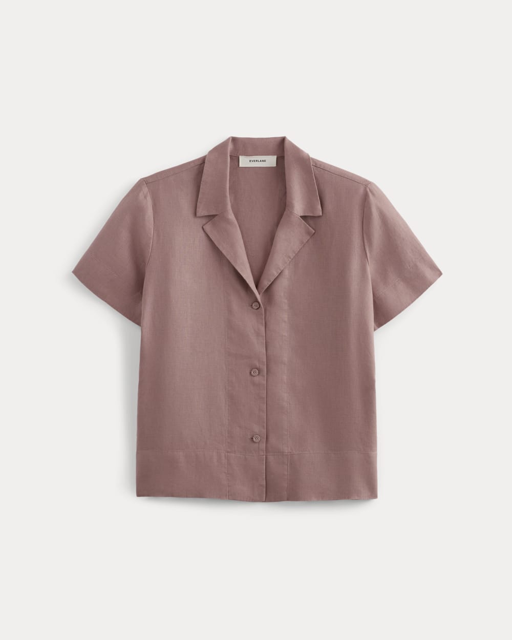 The Notch Shirt in Linen in Rose Dusk — alternate view