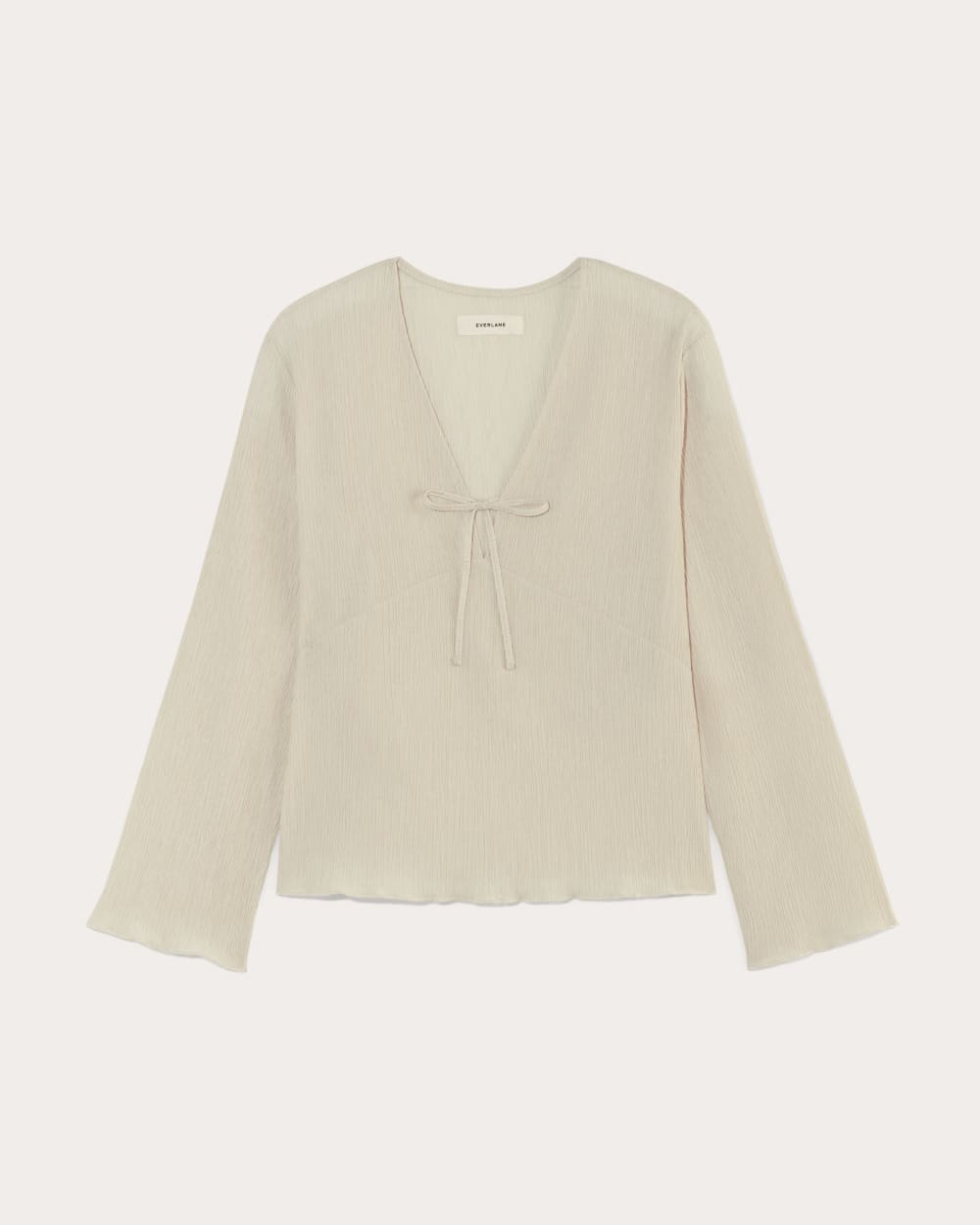The Crinkle Long-Sleeve in Sandshell — alternate view