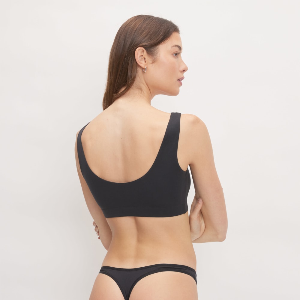 The Cotton Thong in Black — detail view